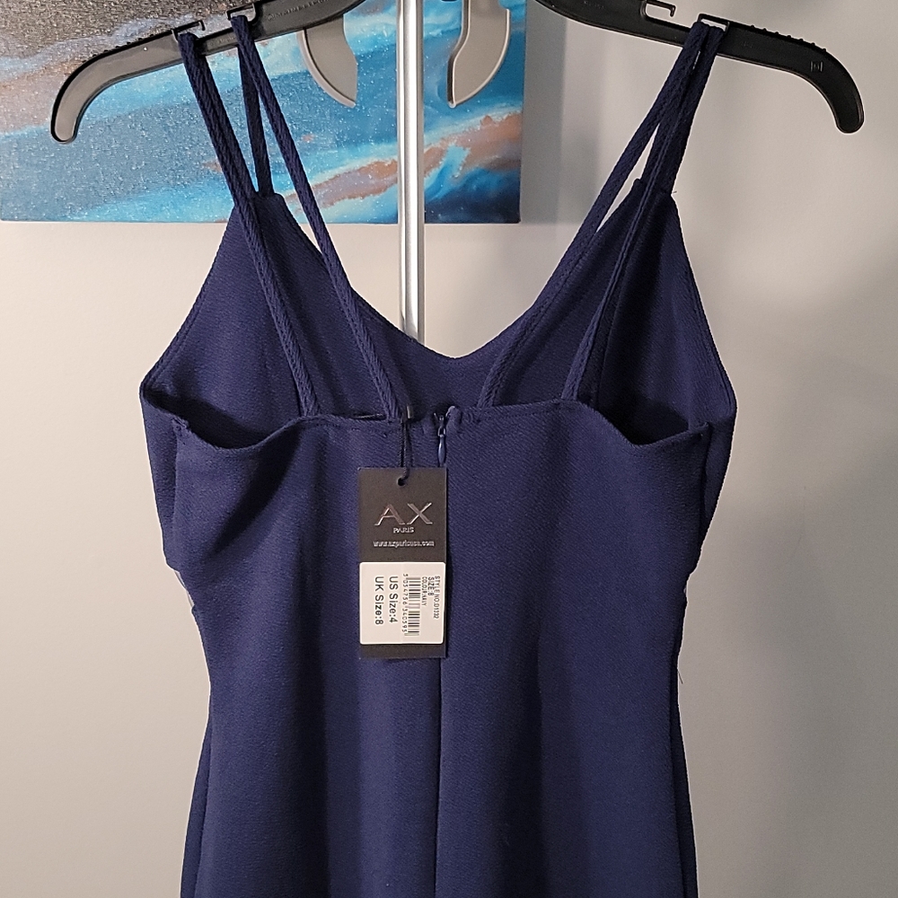 AX Paris navy blue dress size 4 juniors - Picture 3 of 3
